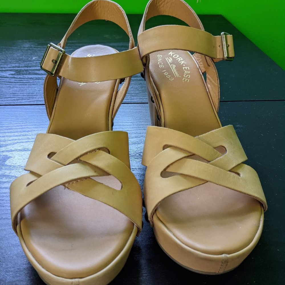 Kork-Ease Deborah Sandal in Nude (Size 9/40.5)